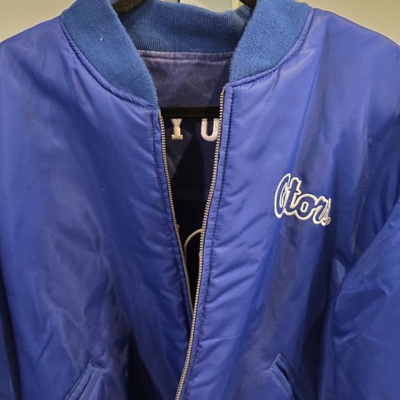 Vintage 90s Florida University Gators Reversible Suede / Nylon Varsity Jacket L - Picture 10 of 15